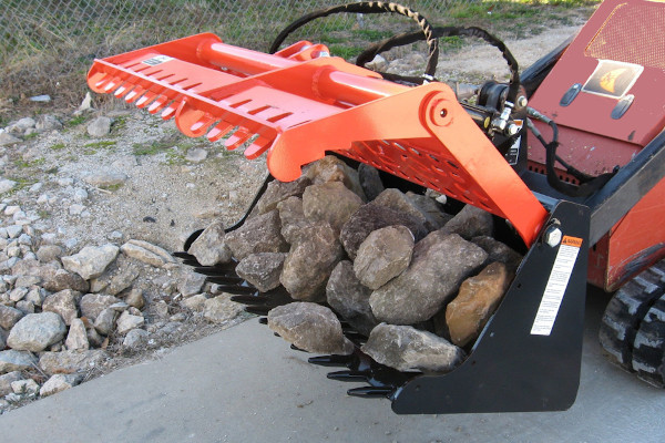 Worksaver | SARG® Sweep Action Rock Grapple - for Mini Skid Steer | Model SARG-42 B/G for sale at Coastal Tractor, California